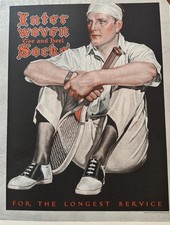 Rare Vintage 1921 Interwoven Socks Print Ad - JC Leyendecker Art picture