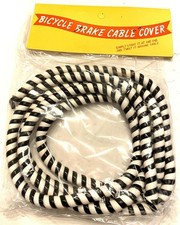 NOS vintage CABLE WRAP COIL cover Bicycle Motorcycle Black/White picture