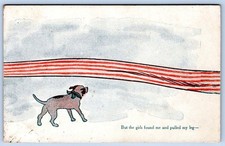 Pre-1907 THE GIRLS PULLED MY LEG CARD #2 of a 4 CARD SET INSTALLMENT POSTCARD picture