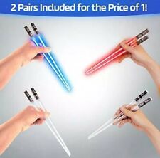 Lightsaber Chopsticks LED Light Up, Star Wars, 2 PAIRS, Blue Red (Glossy Tips) picture