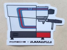 Porsche x La Marzocco Martini Racing Espresso Coffee Machine Sticker Decal picture