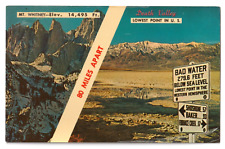 Mt. Whitney and Death Valley-California CA-vintage postcard picture