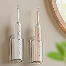 2 Pack Electric Toothbrush Holders for Bathroom, Wall Mounted Clear Electric Too picture