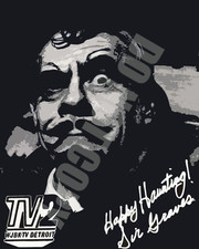 Sir Graves Ghastly TV Show Promo Press Signed WJBK TV2 Detroit Art 8x10 Photo picture