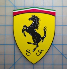 Ferrari Emblem Crest Sticker - High Quality UV Laminated Waterproof 4 yr Outdoor picture