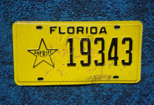 1988 - 1990s Florida Sheriff Star License Plate picture