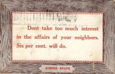 1909 Ginger Snaps Independence Kansas Victorian Humor Quote Antique Postcard picture