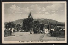Market Schnaittach, postcard, station bridge with Rothenberg  picture