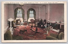 Postcard c1920 Zanesville Ohio Ladies Reception Room Hotel Zane picture