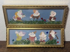 Vtg Floralp Tyrol Shadow Box Wall Art Seven Dwarfs Handmade In Austria Rare picture