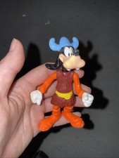 Disney Goofy Figurine with Blue Viking Helmet Hat and Orange Outfit picture