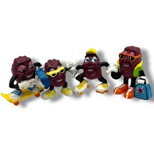 Vintage 1988 California Raisins Figures Set of 4 Applause PVC Toys Skateboarder picture