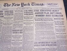 1934 JUNE 7 NEW YORK TIMES - STEEL EXECUTIVES REJECT JOHNSON PLAN - NT 4207 picture