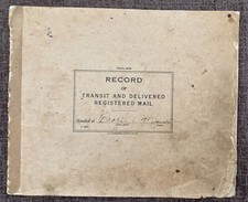 Antique 1938 to 1955 Post Office Registered Letter Record Book - Brazil Missouri picture