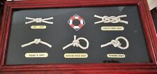 Sailor’s Mariner's Nautical Knots Shadow Box Framed Ship Decor  14 X 7  picture