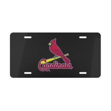 St Louis Cardinals License Plate Car Tag Metal Aluminum, Carbon Fiber Simulation picture