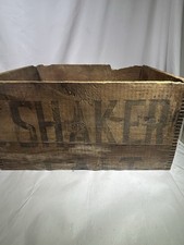 Vintage Diamond Crystal Shaker Salt Wooden Wood Crate Box Graphics Advertising picture