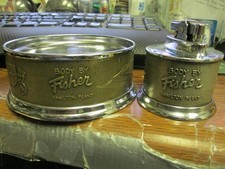 Vintage Body By Fisher Hamilton, Ohio metal Ashtray & Lighter General Motors picture