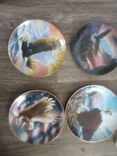 Set Of 4 Collectible Eagle Plates picture