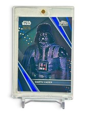 2023 Topps Star Wars Chrome Black Darth Vader Blue Refractor /75 picture