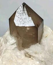 429g Smoky Quartz Crystal On Matrix Lepidolite Having Good Luster & Nice Growt. picture