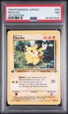 1999 Pokemon Jungle Pikachu 1st Edition 60/64 PSA 7 NM WOTC Vintage picture
