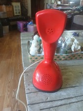 Vintage Ericofon Red Cobra Rotary Dial One Piece Telephone picture