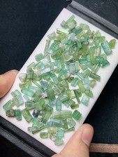 108.29 Carats Gorgeous Natural Green Tourmaline Crystals Lot From Afghanistan picture