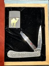 Limited Edition Camel 85th Anniversary Case Knife & Zippo Set New In Wooden Box picture