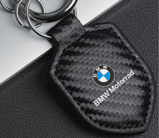 BMW Motorrad lBlack Carbon Fiber Texture Car Logo Crest Keychain Keyring picture