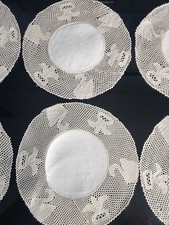 9 Antique Brussels Lace Coasters 6