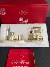 LENOX MISTLETOE PARK CHESTNUT SELLER PARK BENCH NEW IN BOX picture