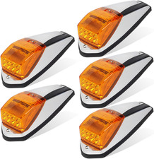 5 Pack Amber LED Cab Marker Lights 31 LED IP67 Peterbilt Kenworth Freightliner picture