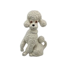 Vintage White French Poodle Figurine 11