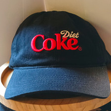 Coca-Cola Diet Coke Embroidered Adjustable Strapback Hat Cap Black 2005 picture