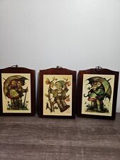 Vintage Hummel Set Of 3 Manchester Wood  Vermont Wall Hanging Plaques 70s art picture