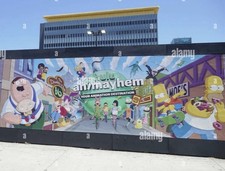 50Ft 2024 Hulu Animation Billboard Mural The Simpsons Futurama Family Guy Signed picture