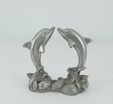 Vintage Spoontiques Pewter Dolphins Figurine 2034 picture