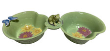 Lenox Butterfly Meadow Condiment Server with Frog Figure - NEW, Retired picture