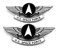 SPACE FORCE WINGS SILVER PILOT BADGES PINS 2 new picture