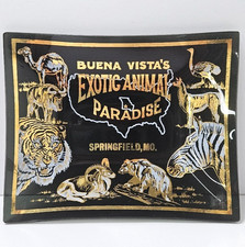 Vintage Buena Vista's Exotic Animal Paradise Souvenir Trinket Tray Dish (A7) picture