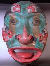 Northwest Coast Native American Carved Wood Mask Haida picture