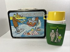 Addams Family 1974 Metal Lunchbox Thermos Cartoon Hanna Barbera King Seeley picture
