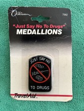 Vintage 1989 Just Say No To Drugs Medallions Sealed Pack 80s DARE Campaign Retro picture