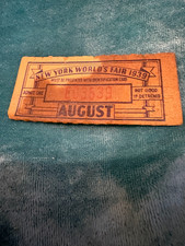 Rare 1939 New York World's Fair - August Ticket Stub and DuPont matchbook picture