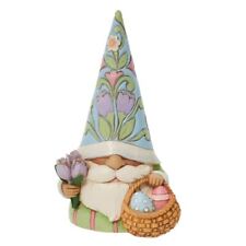 Jim Shore Heartwood Creek Easter Gnome with Basket Figurine 6012438 picture