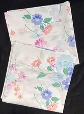 Vintage Cannon Pillowcase Pair King Pink Blue Pastel Floral 39 x 20 READ picture