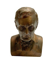 ~Vintage 1974 Banthrico Abraham Lincoln Metal Cast Bust Coin Saving Bank picture
