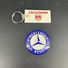 Vintage Advertising Dodge RAM Logo Rubber Keychain + Mercedes Benz Magnet picture
