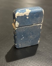 Vintage Berkeley Three Barrel Hinge Blue Enamel Lighter Untested picture